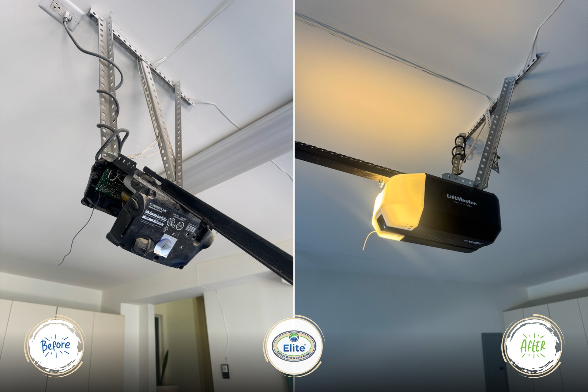 LiftMaster 2420L Chain Opener Install in Renton, WA 98058