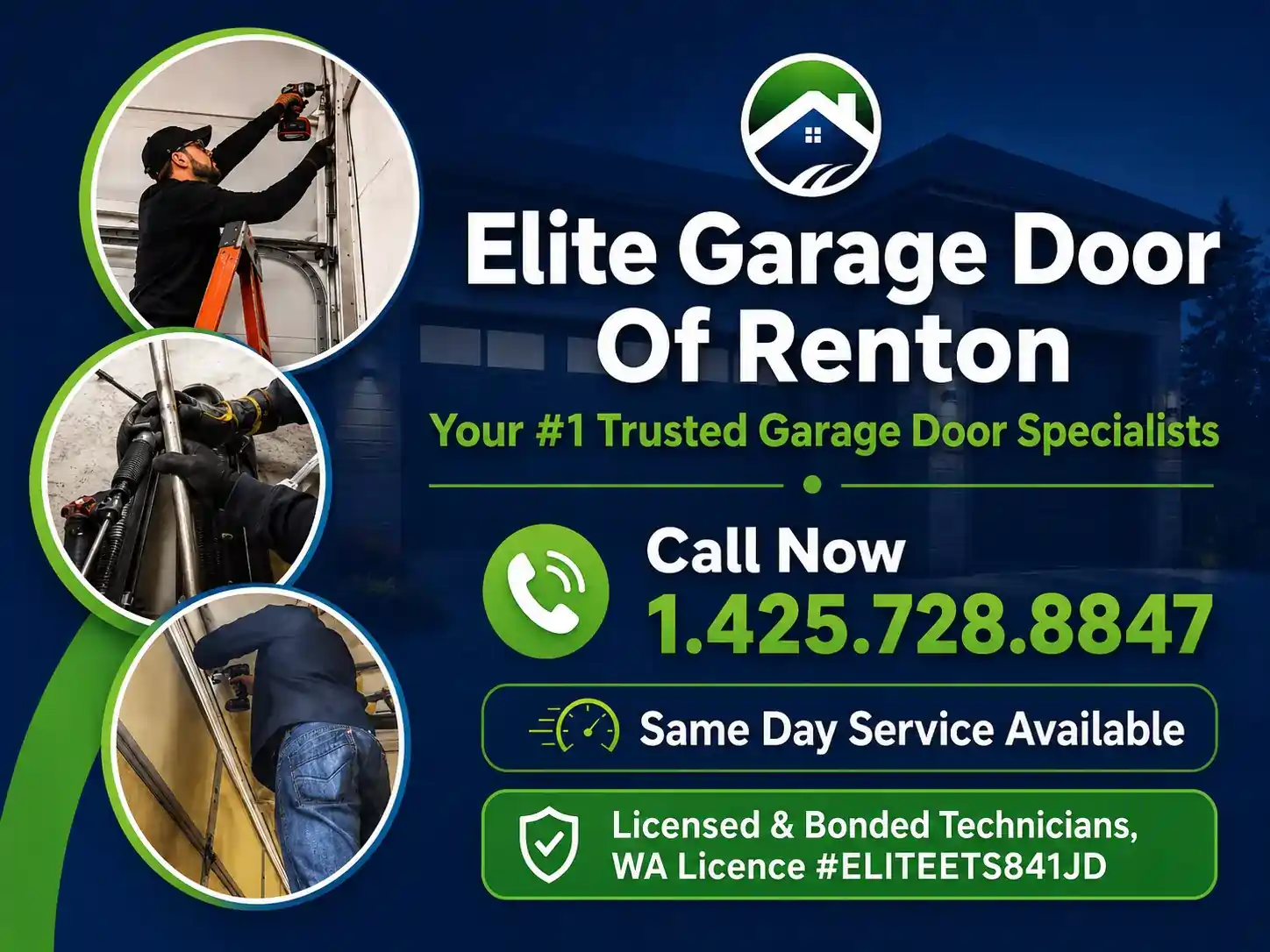 Elite® Garage Door & Gate Repair Of Renton WA & King County - Main Baner