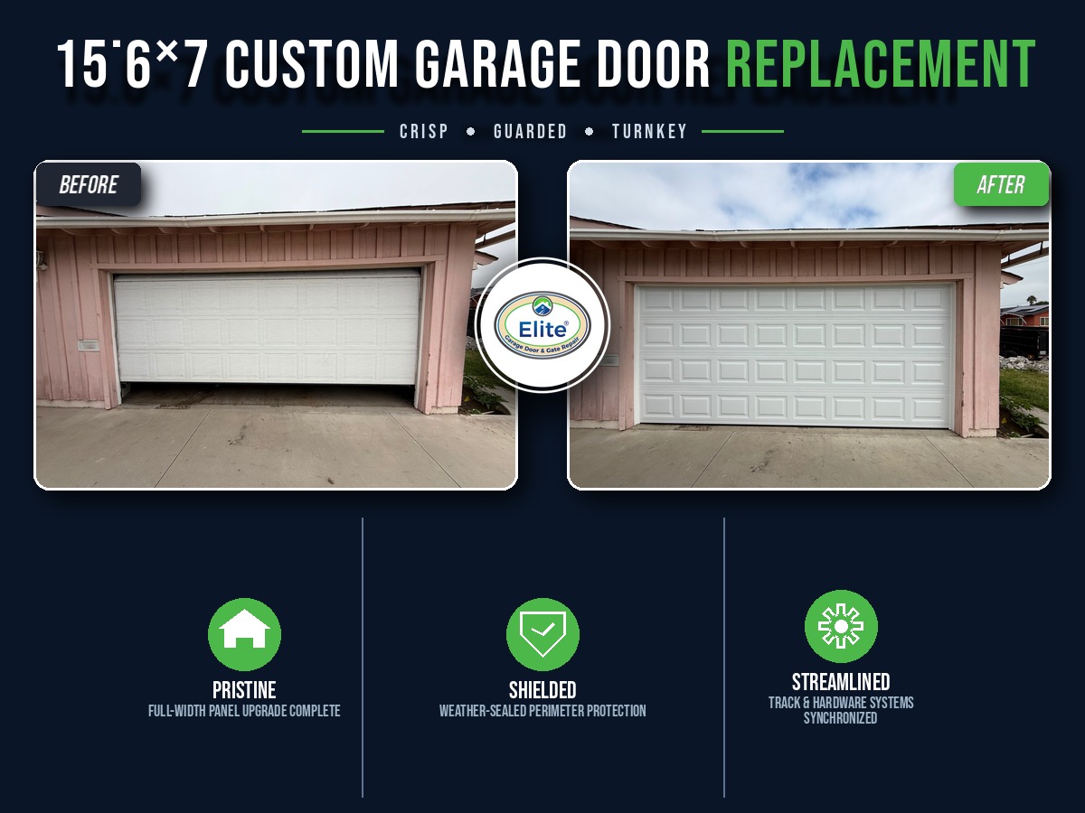 New 15.6x7 Garage Door Installation in Renton, WA 98059